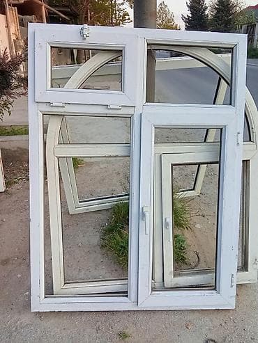 lalafo plastik qapi pencere: İşlənmiş İkiqat şüşə paketi Plastik pəncərə, Еni: 129 sm, Uzunluğu: 135 sm — 3