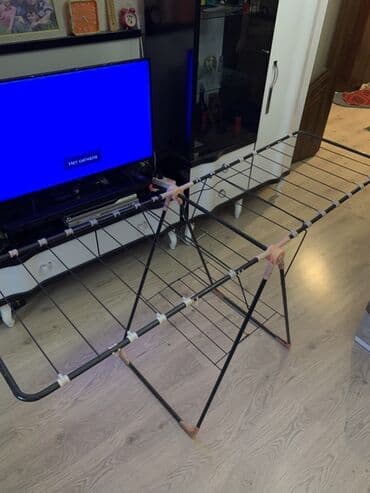 вешалка потолочная для сушки белья: Qatlanan paltarqurudan asılqan - Material: möhkəm metal karkas — 1