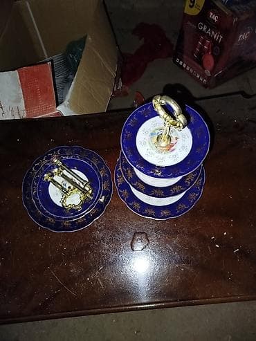 yataq dəsti pastel: Çay dəsti, rəng - Ağ, Kobalt, Madonna, 6 nəfərlik — 4