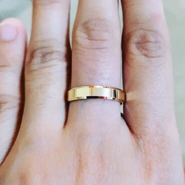 qaş sabitləyici: Alyans, Üzük, Sarı qızıl, 750 Əyar, Qaşsız — 3