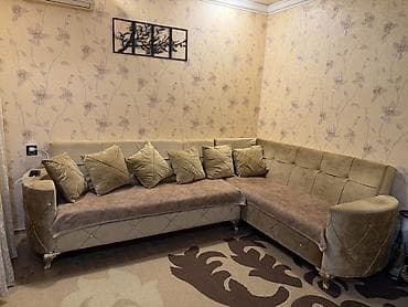 par: Künc divan dəsti - Forma: L-şəkilli künc divan - Rəng: açıq — 2