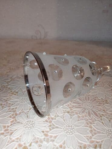 Mətbəx aksesuarları: Qədəhlər, rəng - Gümüşü, Şüşə, 6 ədədli dəst, Türkiyə — 6