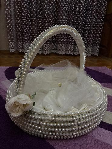 kirayə xonça: Zərif bəzəkli dekorativ səbətlər. Şəkillərdə göstərildiyi kimi təqdim — 2