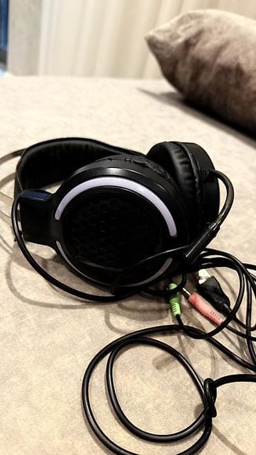 razer qulaqlıq: Oyun qulaqlığı – 3.5 mm + USB bağlantılı, kabel üzərində mikrofon - — 4