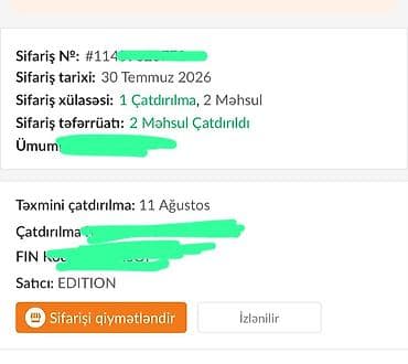 cins: Bugün əlimə çatdı məhsullar razmer uyğun gelmediyi üçün satılır — 3