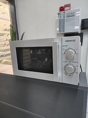 yemək sobası: Mikrodalğalı soba Korkmaz, Ayrıca dayanan, Mikrodalğalar ilə, rəng - Gümüşü — 2