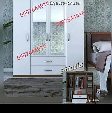 avropa qapsi: Yeni, 3 qapılı, Güzgülü, Ağ, Digər material, Açılan, Düz dolab — 8