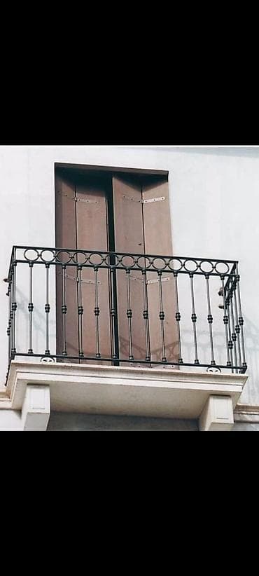 ev guzguleri: Dəmir barmaqlıqlar və məhəccərlər – pəncərə, balkon və pilləkənlər — 8