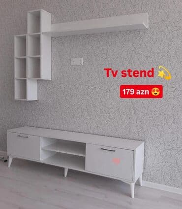 tibbi rəf: Düz TV altlığı, Polkalı — 1