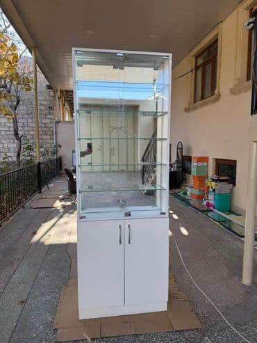 künc rəf: Şüşəli dolab vitrini — 5