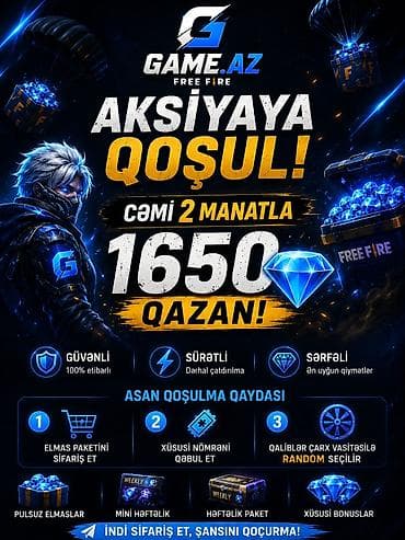 segway temiri: GAME.AZ – Free Fire üçün xüsusi aksiya! - Cəmi 2 manatla 1650 almaz — 1