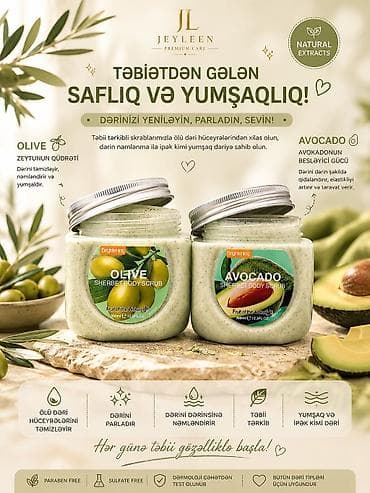 Jeyleen Premium Care – Sherbet Body Scrub seriyası Təbii — 2