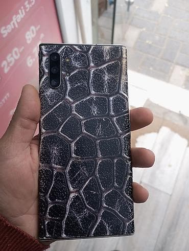 not 11s: Samsung Note 10, 256 GB, rəng - Qara, Qırıq — 2