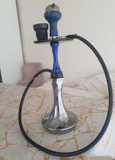 Мужская обувь: Nərgilə dəsti - Kompakt masaüstü ölçülü nərgilə - Metal (xrom rəngli) — 1