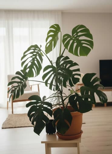 gubrə: Monstera deliciosa (Swiss cheese plant) – böyük, dekorativ otaq — 1