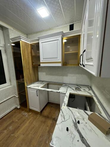 Sifarişlə rəflər: Sifarişlə mətbəx dəsti, Özü çəkən petlələr, MDF, Kredit yoxdur — 5