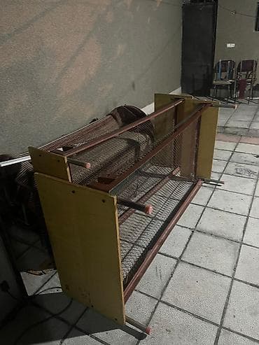 xaski gence: Tavuk/broyler üçün qəfəs bloku - Material: möhkəm metal karkas, sıx — 1