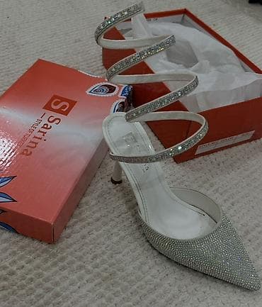 bağlı ayaqqabılar: Ölçü: 36, rəng - Ağ, Yeni — 3