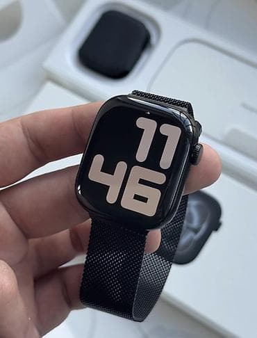 iphone saat 8 ultra: Apple Watch Series 11 (GPS) - watchOS 26.0 (23R350) - Qara rəngli — 2
