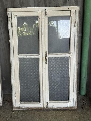 ağ baliq: Retro taxta pəncərə çərçivələri – şüşəli - Material: ağ rəngli bərk — 2