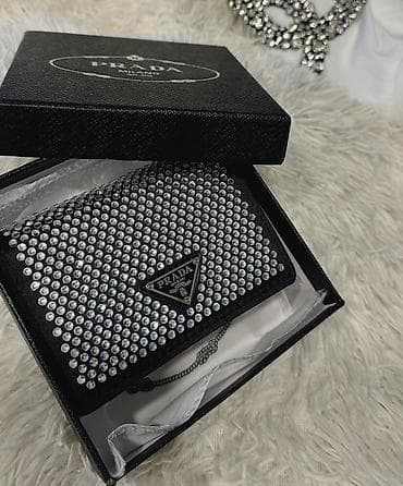Çantalar: Prada kristall bəzəkli mini çanta/kartlıq - Brend: Prada Milano — 3