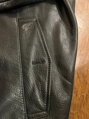 демисезонные кожаные мужские куртки: Lacoste kişi dəri gödəkçə - Brend: Lacoste - Ölçü: 56 (etiketdə 56/7 — 2