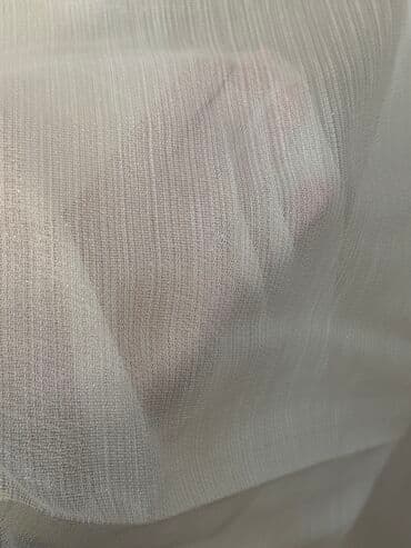 Pərdə və tüllər: Yeni, Kətan Tül, rəng - Ağ, Ünvandan götürmə, Pulsuz çatdırılma, Ödənişli çatdırılma — 2
