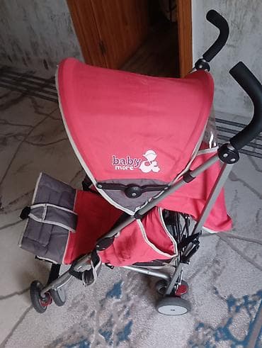 Uşaq arabası – Baby More umbrella tipli model - Rəng: çəhrayı/boz - — 1