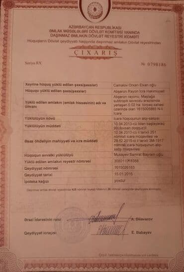 emlak az gence: Salam.Ramani Savxozda 2 sot hasarli torpaq satılır. 2 sotun umumi — 6