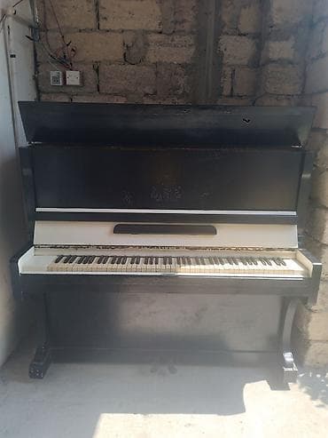 bayan aləti: 2 pedallı "KUBAN" pianosu. Bütün dilləri yerindədir. Simlərində, bel — 3