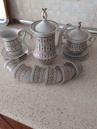 gence qab qacaq: Çay dəsti, rəng - Bej — 2