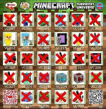 minecraft figurlari: Kinder Joy x Minecraft kolleksiya fiqurları – alıram/barter — 1