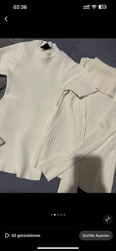 cins yupqa: Qadın köynəkləri dəsti - 3 ədəd: 2 uzunqol, 1 qısaqol - Rənglər: ağ — 5