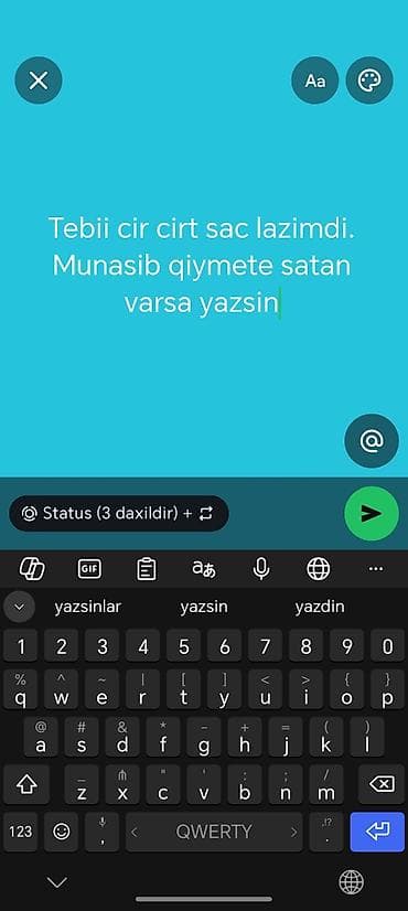 Məhsul: Təbii “cırcırt” saç (clip-in) axtarılır Tələblər: - 100% — 1