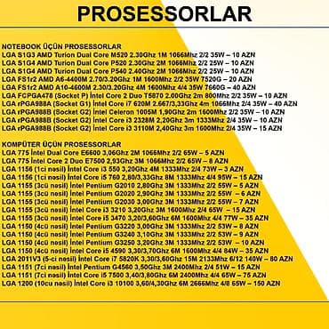 Prosessorlar Notebook üçün Prosessorlar ⭐LGA S1G3 AMD Turion Dual Core — 1
