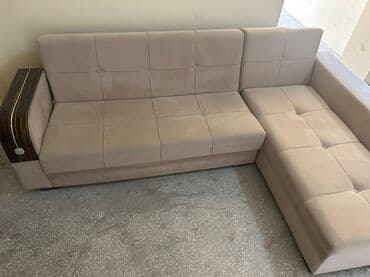 эконом мебель: Угловой диван, Нераскладной, Без подьемного механизма, Ткань — 7