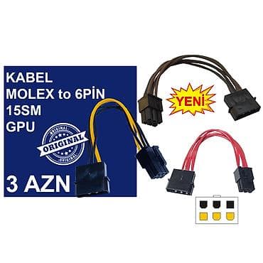 Kabellər "MOLEX/SATA to 4PİN/6PİN/8PİN Original" MƏHSULLAR TAM — 3