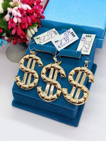 1 qram qızılın qiyməti 2024 750: Kulon, Hərflər, Sarı qızıl, 585 Əyar, Qaşsız, 197 g — 2