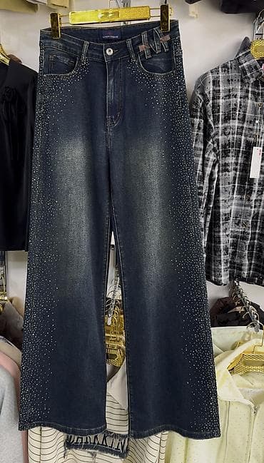 cins şalvar modelleri 2022: Qadın cins şalvar kolleksiyası - Modellər: klassik düz kəsim — 9