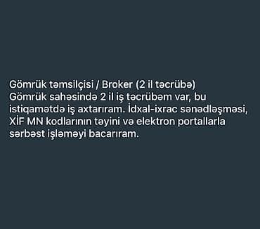 bakı iş elanları 2022: İs axtariram — 1