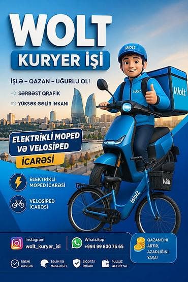 İş: Moto-kuryer tələb olunur, Gündəlik ödəniş, Təcrübəsiz — 1