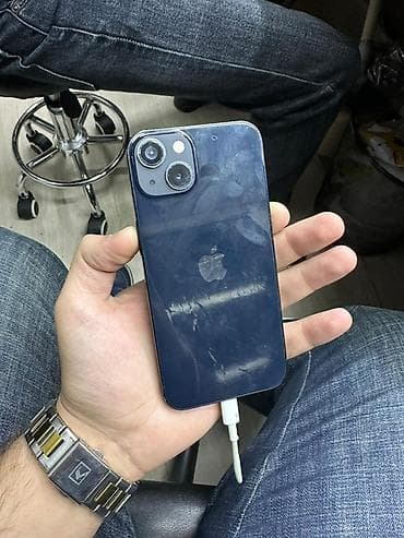 iphone adapter: IPhone 13, 128 GB, Mavi, Zəmanət, Simsiz şarj, Face ID — 1