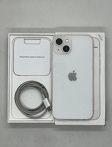 IPhone 13, 128 GB, Ağ, Zəmanət, Kredit, Simsiz şarj