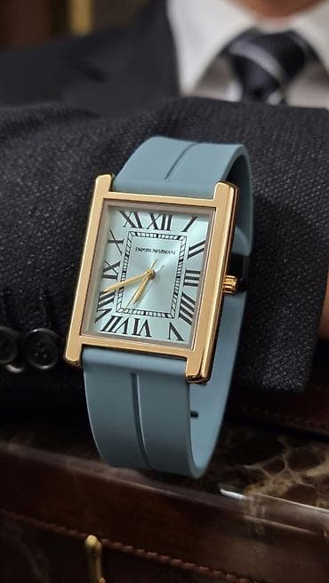 ereb qizili probu: Qol saatı, Emporio Armani, rəng - Göy — 9