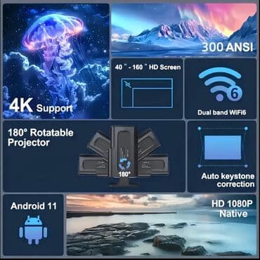 TV tünerlər və resiverlər: Yeni Portativ Proyektor Ödənişli çatdırılma — 9