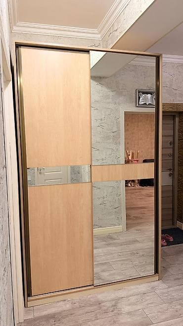 qoşa yataq: İki qapılı sürgülü şkaf hundurluk - 281sm eni - 145sm derinliyi - — 2