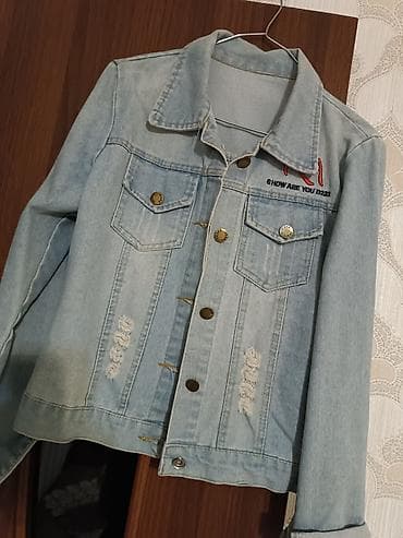 qizil: Məhsul: Cins gödəkçələr (2 ədəd) 1) Açıq mavi cins gödəkçə - Klassik — 3