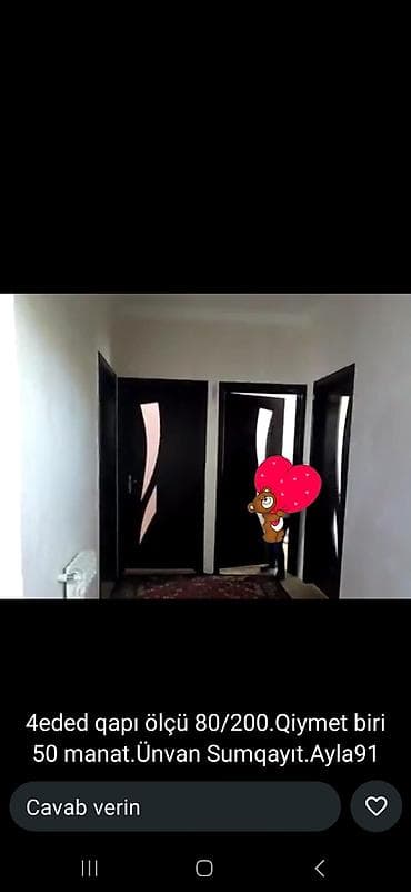 suse qapi: Məhsul: Otaq qapıları (4 ədəd) - Ölçü: 80×200 sm - Rəng: qara — 1