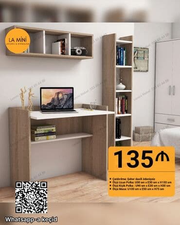стол нержавейка: Kompüter masası, Yeni, Açılmayan, Laminat, Dördbucaq masa — 24