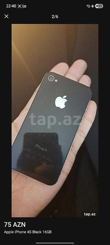 apple 4s əsli: IPhone 4S, 16 GB, Qara — 4